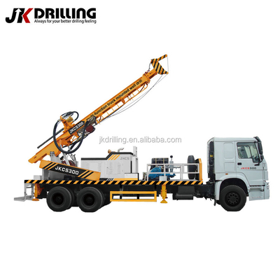 Construction works&amp;#194; &amp;#160; JK drilling JKCS300 truck mounted DTH water borewell auger water well drilling equipment