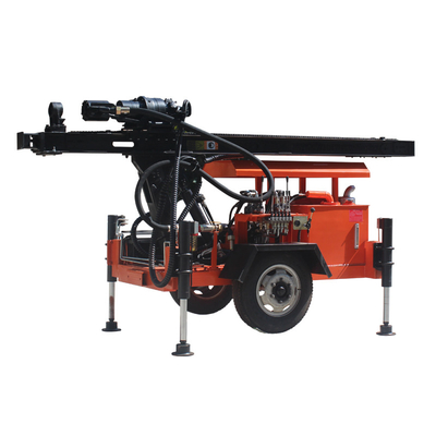trailer mounted hydraulic portable water borewell drilling rig SLY100