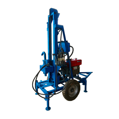 High Efficiency Diesel Water Borehole Drilling Rig 100 Meter Borewell Drilling Rig